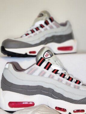 Nike Air Max 95 Recraft GS Silver Pewter Grey Red CJ3906-012 Size 5.5Y